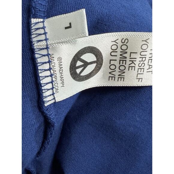 NEW Madhappy Blue Long Sleeve T-Shirt Local Optimist Running Association Large L - Picture 3 of 3